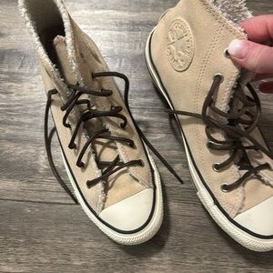 Converse High-Top Sneakers with Fur Lining